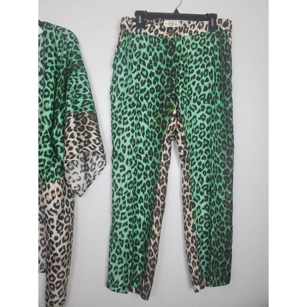 la Prestic Quiston women's leopard-print suit, 100% silk, size M Kimono-pants - Picture 12 of 16